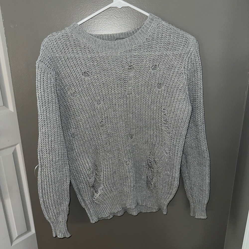 Distressed sweater